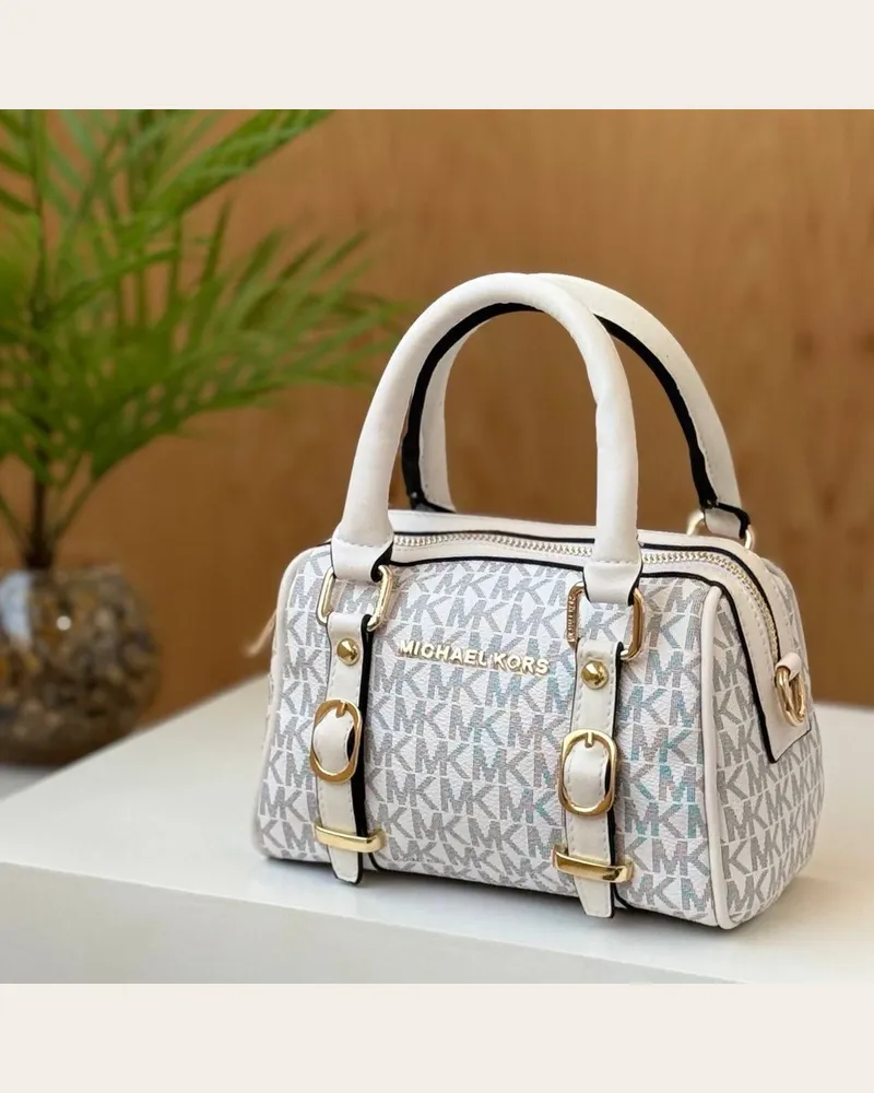 شنطة يد صغيرة أسطوانية بنقشة مطبوعة 2