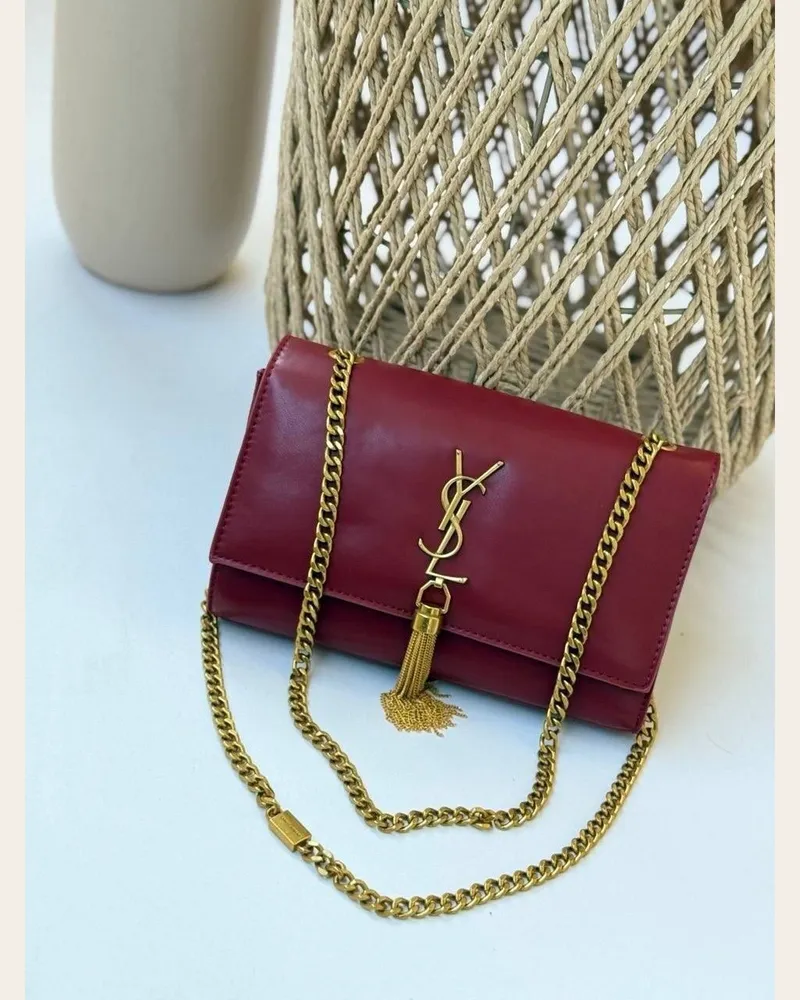 شنطة كروس جلد بسلسلة وشرابة 2